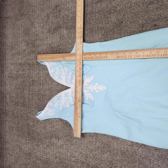 Lilly Pulitzer Dress Gabyy Shift Seasalt Blue White Sleeveless Rhinestone NWT 8 - Picture 3 of 12
